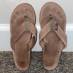 Light brown Rainbow flip flops- Size 6.5